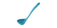 Zulay Kitchen Large Nylon Soup Ladle Spoon with Comfortable Grip - Blue