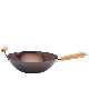 Infuse Asian Carbon Steel 13.75" Wok with Assist Handle - Black