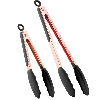 Zulay Kitchen Stainless Steel Kitchen Tongs with Silicone Tips - Set of 2 - Black