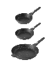 BergHOFF Gem 3Pc Nonstick Fry Pan Set - Black