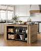 Tribesigns Kitchen Island with Seating and Storage