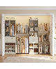 Aheaplus Walk-in Closet Organizer Set with 4 Drawers and Shelves