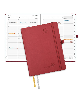 Gnuadz Pocket Planner 2026-2027 Academic Weekly Hourly Leather Cover - Dark Red