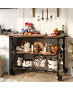 3-Tier Kitchen Island Cart with Wheels