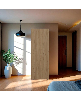 3-Door Tall Wardrobe Cabinet