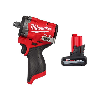 M12 FUEL 12V Lithium-Ion Brushless Cordless Stubby 1/2 in. Impact Wrench with M12 XC High Output 5.0 Ah Battery Pack