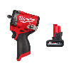 M12 FUEL 12V Lithium-Ion Brushless Cordless Stubby 3/8 in. Impact Wrench with M12 XC High Output 5.0 Ah Battery Pack