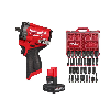 M12 FUEL 12V 3/8 in. Stubby Impact Wrench w/5.0Ah Battery & SHOCKWAVE PACKOUT Socket Set (36-Pc)