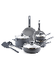 GreenPan Dover Ceramic Nonstick 12-Piece Cookware Set - Gray