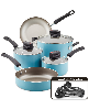 Farberware Smart Control 14-Pc. Nonstick Cookware Set - Aqua