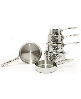 Hammered 10 Piece 3-Ply Stainless Steel Cookware Set - Silver