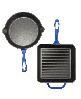BergHOFF Neo 2pc Cast Iron 10" Fry and Grill Pan Cookware Set - Blue