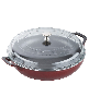 Staub Cast Iron 3.5-Qt Braiser with Glass Lid - Grenadine