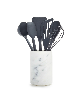 GreenPan Silicone Tools 7-Pc. Crock Set - Charcoal Grey
