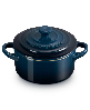 Stoneware 8 oz. Mini Round Cocotte with Lid - Nuit