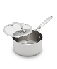 GreenPan Valencia Pro Stainless Steel Uncoated 1.6-Quart Saucepan with Lid - Gray