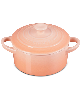 Le Creuset Stoneware 8 oz. Mini Round Cocotte with Lid - Peche