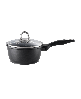 Cuisine::pro Granite 1.3qt Cast Aluminum Saucepan - Black