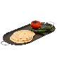 Infuse Latin Aluminum 15.75" x 7.75" Oval Comal - Black
