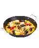 Infuse Latin Carbon Steel 15" Paella Pan - Black