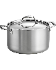 Tramontina Signature 6-Quart Tri-Ply Clad Stainless Steel Sauce Pot with Lid