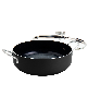 Infuse Latin Aluminum 6 Quart Caldero with Lid - Black