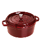 Staub Cast Iron 7-Qt. Round Dutch Oven - Grenadine