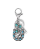 Jessica Simpson Horseshoe Star Keychain With Turquoise Charms