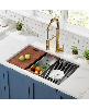 flynama 32x18inch Undermount Workstation Kitchen Sink