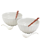 Asian Ceramic 8 Piece Ramen Bowl Set - White
