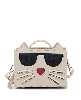 Pebble Leather Cat Crossbody Bag