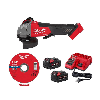 M18 FUEL 18V Lithium-Ion Cordless 4.5 in./5 in. Grinder with (2) 5.0Ah Batteries, Charger, and 4.5 in. Metal Cut-Off Wheels (50-Pack)