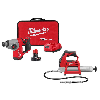 M12 FUEL 12V Lithium-Ion Brushless Cordless 5/8 in. SDS Plus Rotary Hammer Kit with One 4.0Ah Battery & M12 Grease Gun