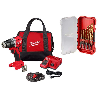 M18 18V Lithium-Ion Brushless Cordless Compact Drill/Driver with One 2.0 Ah Battery, Charger & Drill Bit Set (15-Piece)