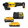 20V MAX Lithium-Ion Cordless Brushless 4-1/2 in. Angle Grinder with Slide Switch with 6Ah and 4Ah Batteries and Charger
