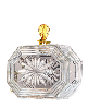 Women's Perfume Bottle Clear Flower Cut Acrylic Box Clutch - Gray