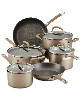 Circulon Premier Professional Hard-Anodized Aluminum 10-Pc. Cookware Set - Bronze