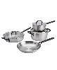 Zwilling Milano 7-Piece Tri-Ply Stainless Steel Cookware Set - Silver