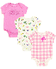 Barbie Baby Girls 3 Pack Bodysuits