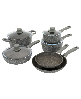 Zwilling Parma Plus Aluminum Nonstick 10-Piece Cookware Set - Gray