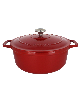 Chasseur French Enameled Cast Iron 5.25 Qt. Round Dutch Oven - Red